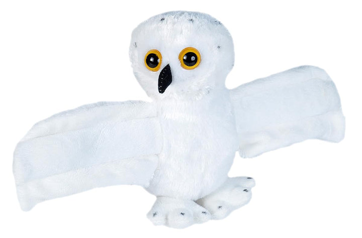 Wild Republic 19547 Republic 21434 Huggers Schnapparmband Kuscheltier, Plüschtier, Schneeeule, Weiss