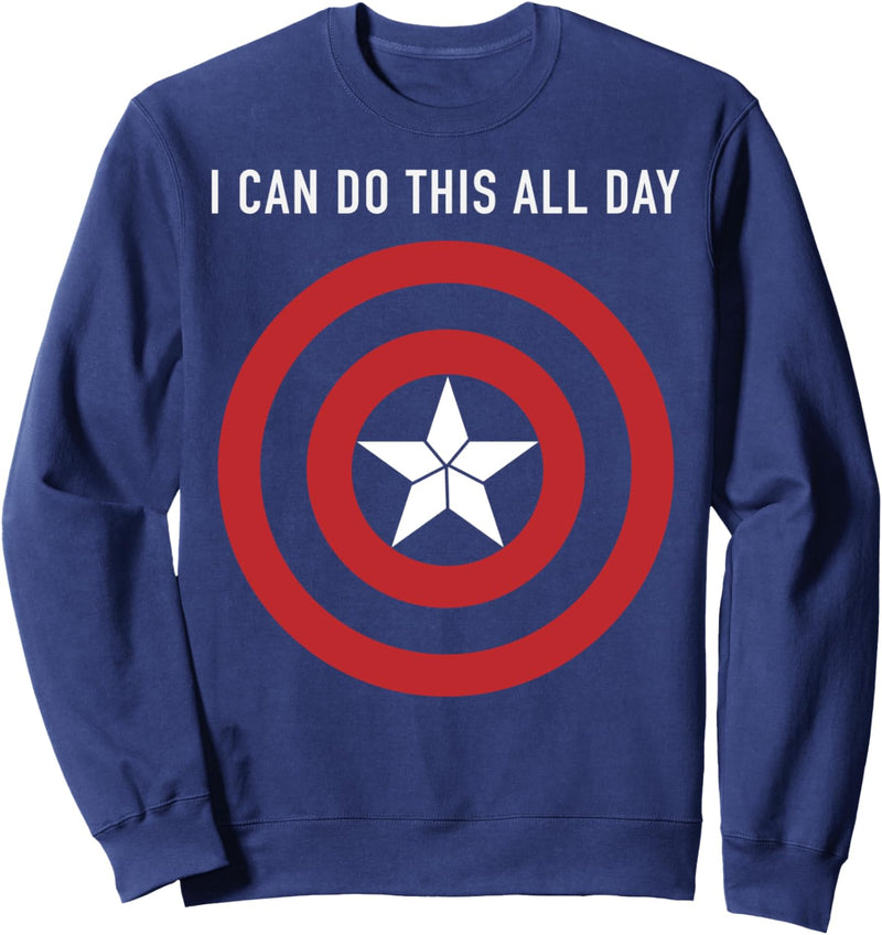 Marvel Captain America I Can Do This All Day Shield Sweatshirt