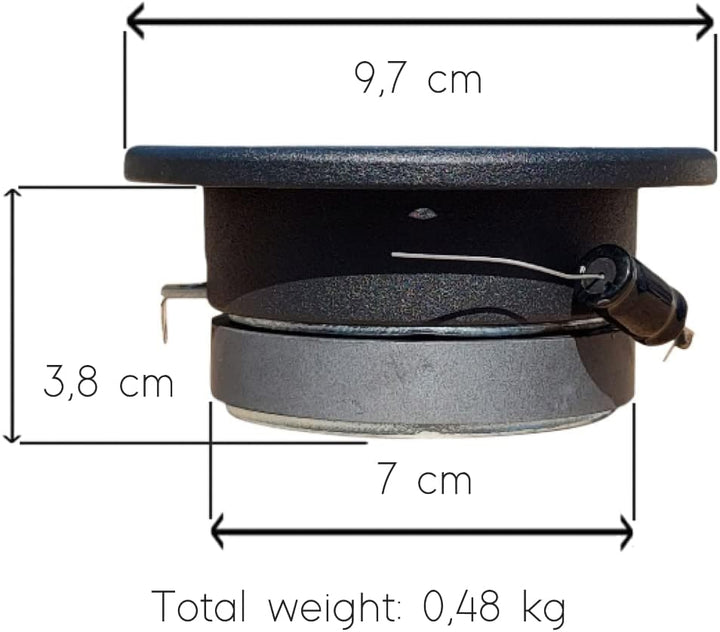 MASTER AUDIO 2 HOCHTÖNER BST03/8B schwarz 175 watt rms 350 Watt max 9,7 cm Durchmesser und 105 db 8