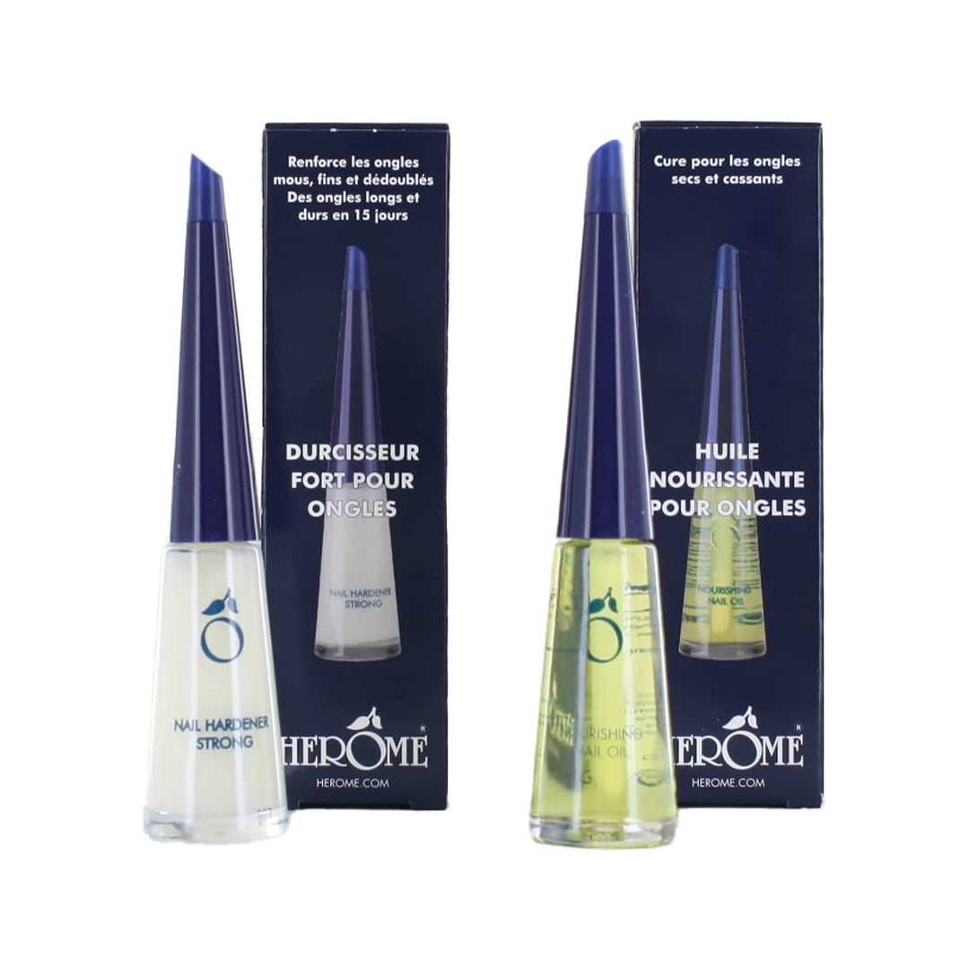 Herome Combi-Pack Nagelhärter Stark & Pflegendes Nagelöl (Nail Hardener Strong & Nourishing Nail Oil