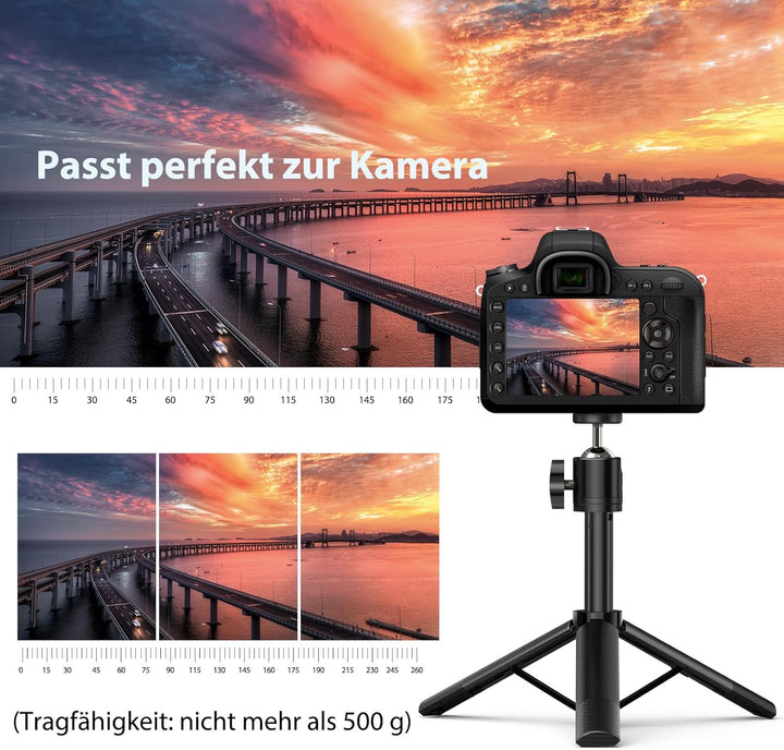 EMEET Stativ - TD303 Tripod für EMEET Webcam, Versenkbare Stative 14.5cm -31.8cm, mit 1/4 Zoll Schra