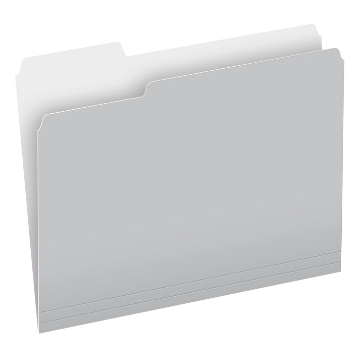 Pendaflex Zweifarbige Aktenordner, Briefgrösse, 1/3 Schnitt, grau, 100 Stück pro Box (152 1/3 Gra),