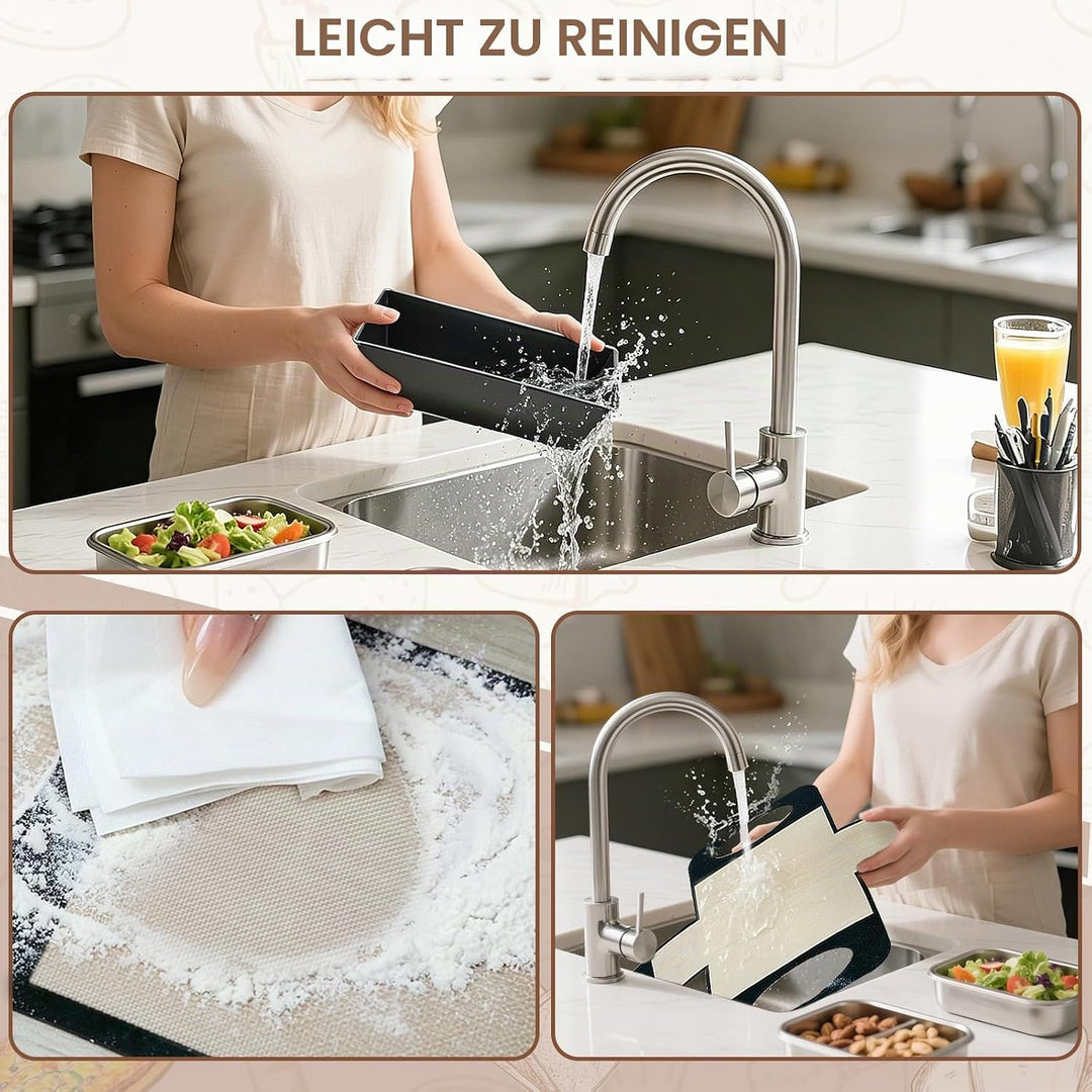 Brotbackform Set 2er-Pack, Rechteckige Kastenform 26x11.5x7.5CM, Antihaftbeschichtung Für Brot, Toas