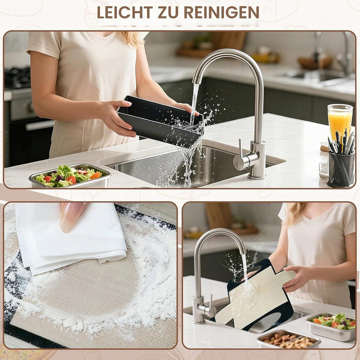 Brotbackform Set 2er-Pack, Rechteckige Kastenform 26x11.5x7.5CM, Antihaftbeschichtung Für Brot, Toas