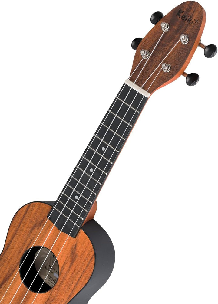 Ortega Guitars Sopran Ukulele natur - Keiki K3 - Starterkit inklusive Tuner, 5 Medium Plektren & Kor