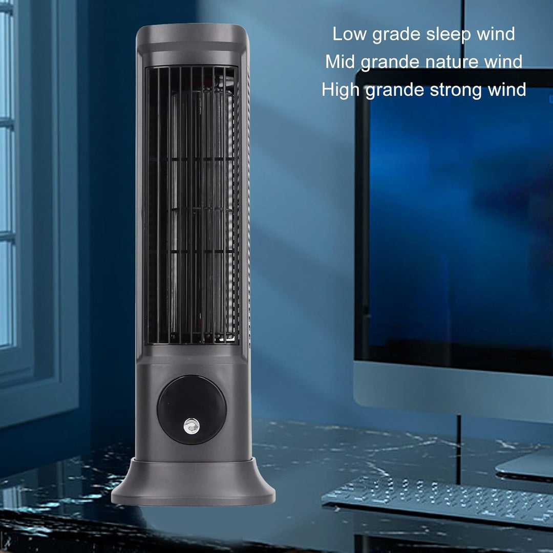 Sxhlseller Desktop Turmventilator, 10 Zoll Tischventilator, Tragbarer Blattloser Ventilator, Leiser