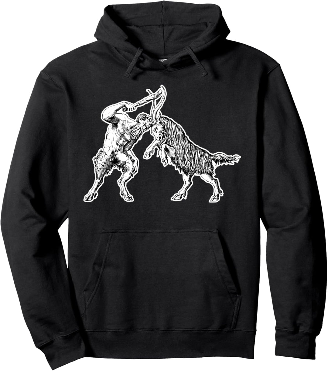 Satry vs Ziege Vintage Illustration Pullover Hoodie