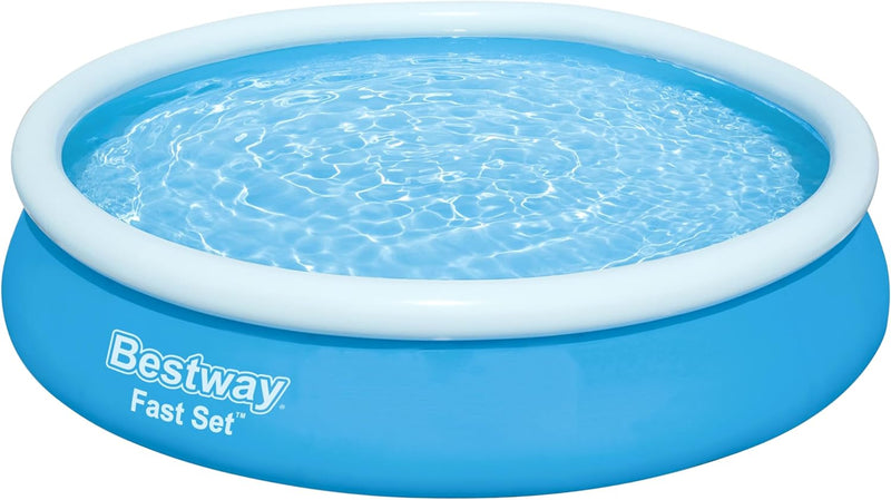 Bestway Fast Set Aufstellpool ohne Pumpe Ø 366 x 76 cm, blau, rund Einzeln, Einzeln