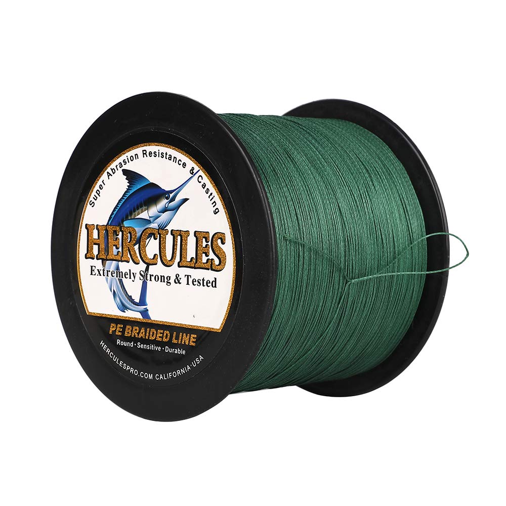 HERCULES Super Cast 100m - 2000m Yards Geflochtene Angelschnur 10lb - 300lb Test für Salzwasser Süss