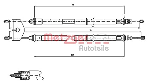 Metzger 11.5453 COFLE Seilzug, Feststellbremse