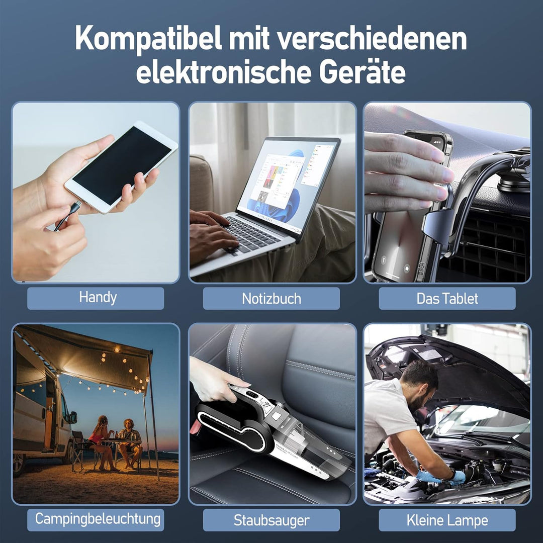 1000w Spannungswandler 12v Auf 230v Reiner Sinus Wechselrichter mit 1 EU-Steckdose und 2 USB Autolad