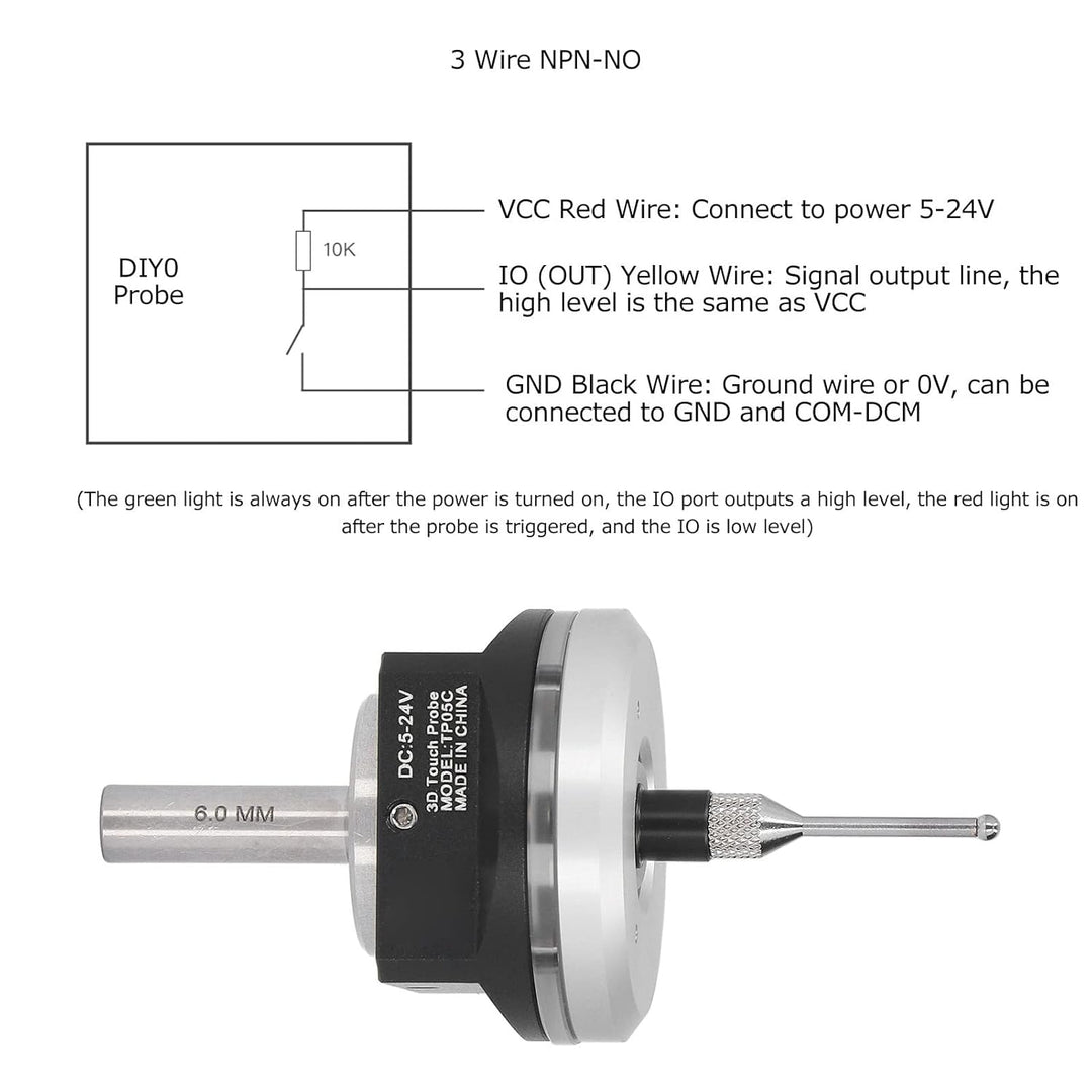 3D-Touch-Probe-Kantentaster, Hochpräziser Elektronischer Kantentaster Locator Wolframstahlkugel 3D-S