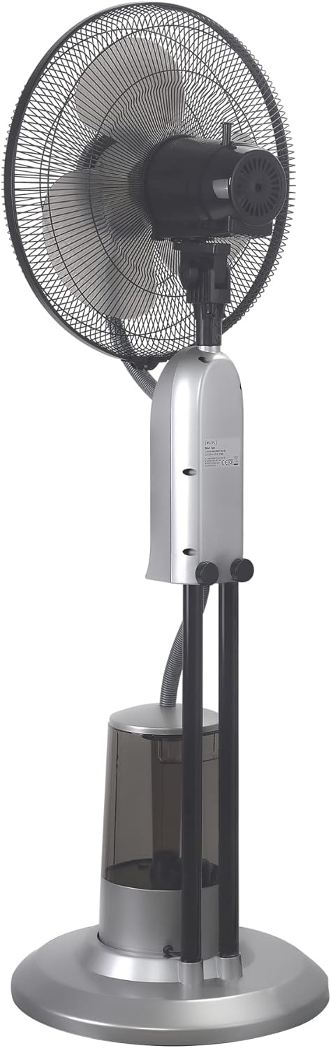 in.tec Nebelventilator 75W mit Wassernebel mit 3 Geschwindigkeitsstufen Standventilator Ventilator B