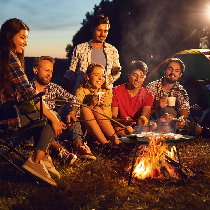 Lagerfeuerstativ zum Kochen – Lagerfeuer Kochausrüstung, Outdoor-Feuerstelle, tragbares Gusseisen, o