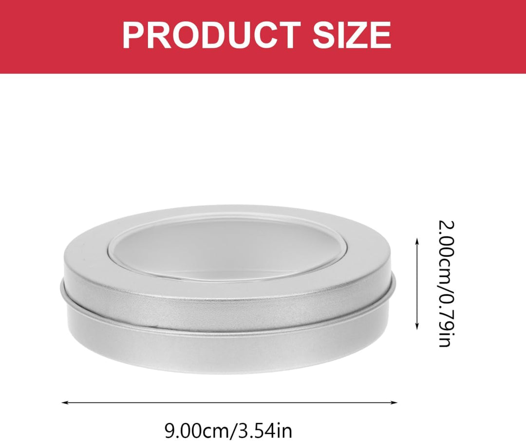 PRETYZOOM 10 StüCk PläTzchendosen Aus WeissBlech Kleine Blechdosen Mit Deckel Runde Aufbewahrungsbox