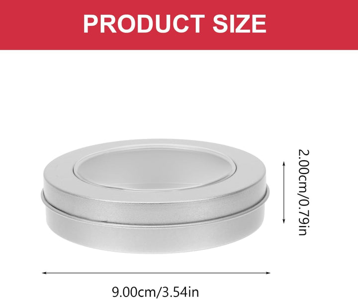 PRETYZOOM 10 StüCk PläTzchendosen Aus WeissBlech Kleine Blechdosen Mit Deckel Runde Aufbewahrungsbox