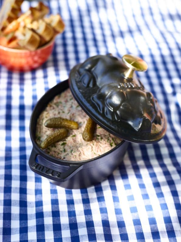 STAUB Cocotte Schwein 17 cm Bräter, Gusseisen, schwarz