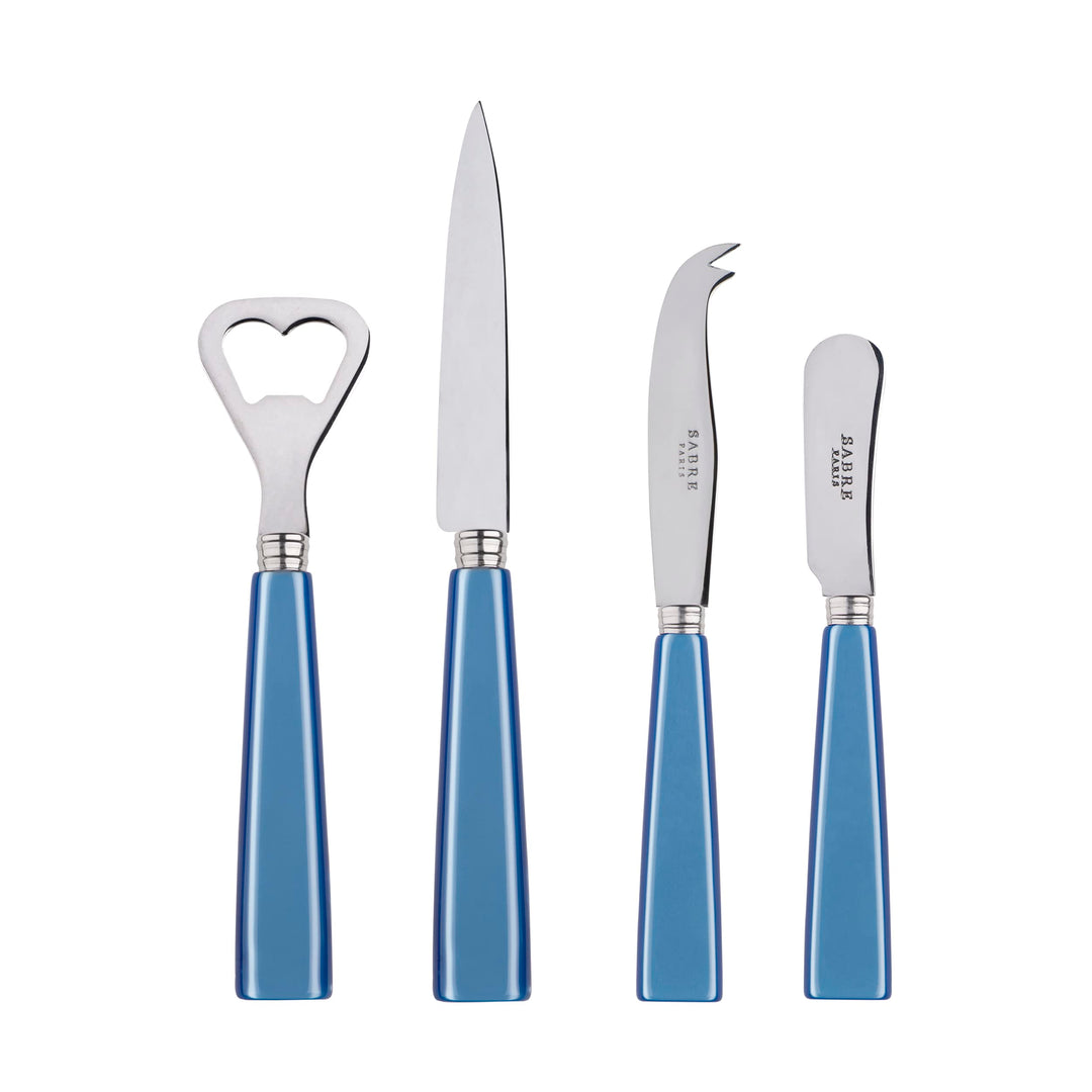 SABRE PARIS - Apero-Set, 4-teilig - Icon - Flaschenöffner, Spickmesser, kleines Käse- & Buttermesser