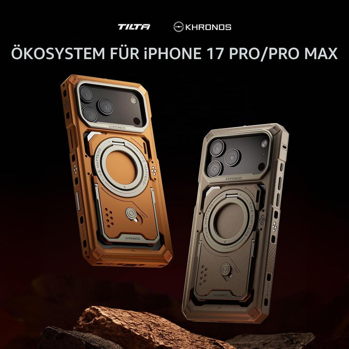 TILTA Khronos iPhone 17 Pro Max Hülle, Handyhalterung kompatibel mit iPhone 17 Pro Max mit Handyband