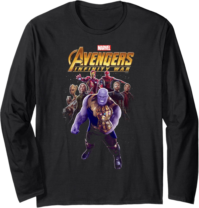 Marvel Avengers: Infinity War Heroes Vs Thanos Portrait Langarmshirt