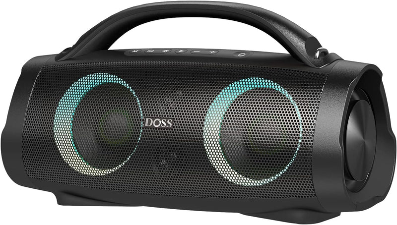 DOSS Extreme Boom+ Bluetooth Lautsprecher Draussen mit Wasserdichter IP67, 100W Stereo Sound, 10400m