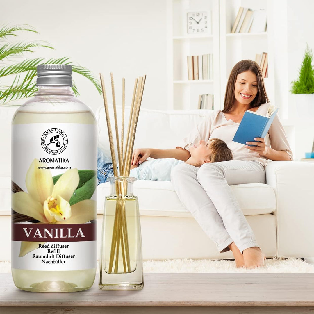 Raumduft Diffuser Nachfüller Vanille 500ml &amp; Lavendel 500ml - 2x500ml - Nachfüller Set für Duftdiffu
