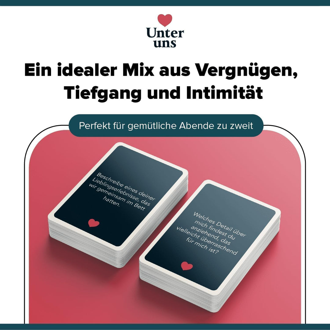 Unter Uns - Spiel für Paare zu zweit | Mit lustigen & tiefen Fragen für 2 Personen | Pärchen Geschen