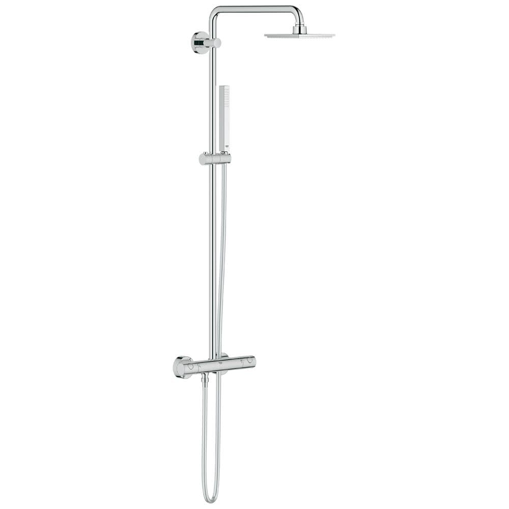 GROHE Euphoria 152 - Duschsystem mit Thermostatbatterie (wassersparend, Wandmontage, Verbrühungsschu