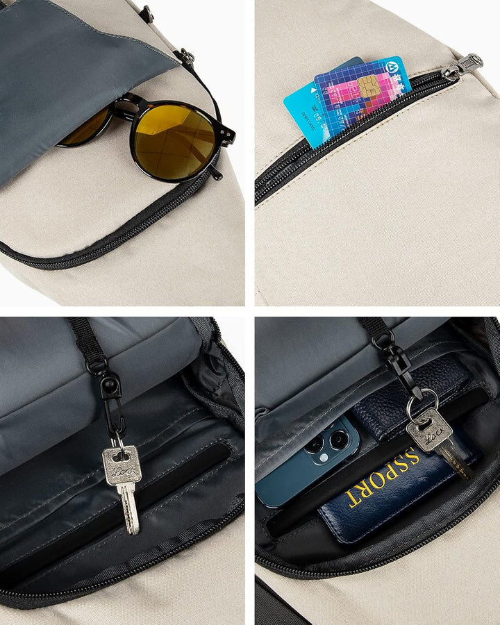 WATERFLY Anti-Diebstahl Sling Bag für Damen und Herren Brusttasche Hippie Crossbody Bag Multipurpose