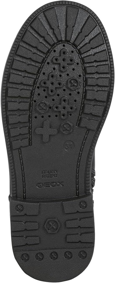 Geox Damen J Eclair Girl B Biker Boots 36 EU Schwarz, 36 EU Schwarz
