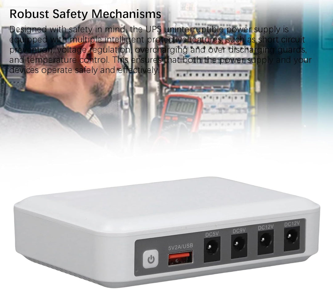 Mini -UPS 6000mAh Grosse Kapazität Stabiler Stromrouter Ununterbrochener Stromversorgung 5V 9 V 12 V