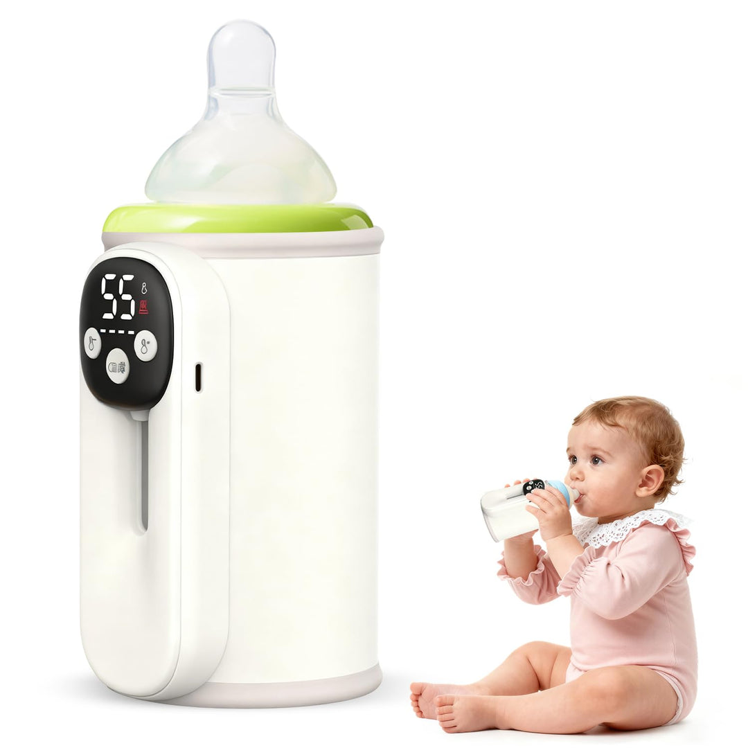 Flaschenwärmer Baby Unterwegs mit 11-Temperaturstufen (35-55°C), 10400 mAhTragbarer Flaschenwärmer m