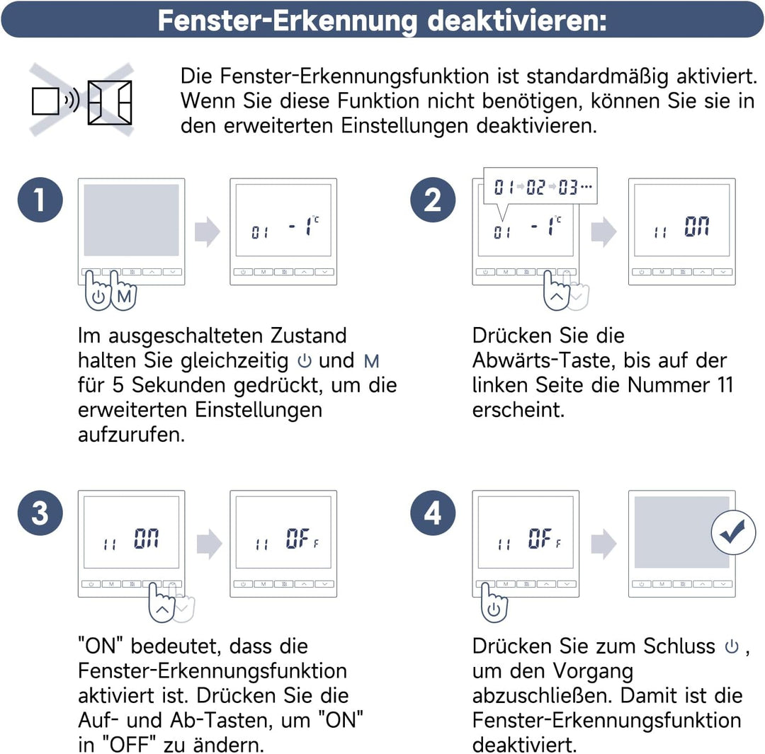 Beok Heizungsthermostat Programmierbar Raumthermostat Digital Wandthermostat für Wassererwärmung Fus
