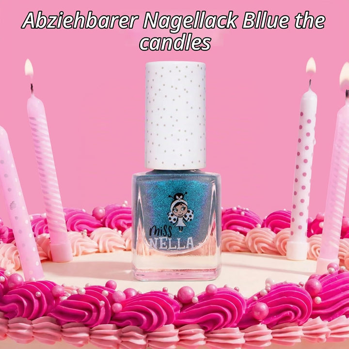 MIss Nella PARTY COLLECTION 3- Nagellackpack mit 3 Abziehbare, geruchsneutrale, wasserbasierte und s