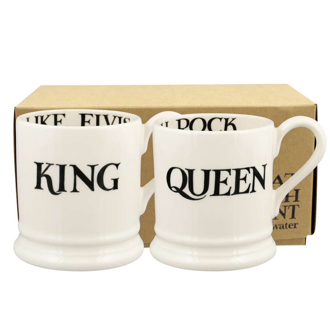 Emma Bridgewater Handgefertigter Keramik-Toast-King & Queen-Set, 2 Stück, für Kaffee und Tee