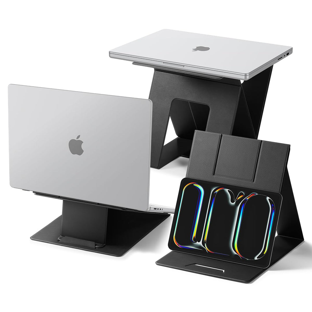 Spigen Slim Fold Laptop Ständer, Faltbare Laptop Halterung, Ergonomischer Erhöhung mit Doppelwinkel