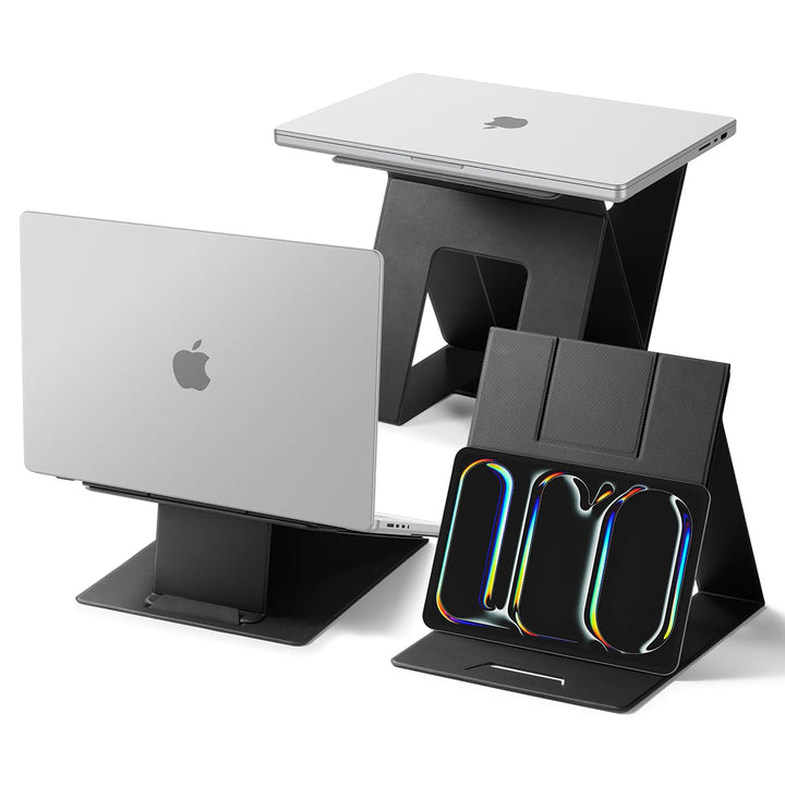 Spigen Slim Fold Laptop Ständer, Faltbare Laptop Halterung, Ergonomischer Erhöhung mit Doppelwinkel