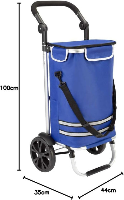 Monzana 2in1 Einkaufstrolley 56L bis 50 kg klappbar abnehmbare Tasche Handwagen Einkaufswagen Einkau