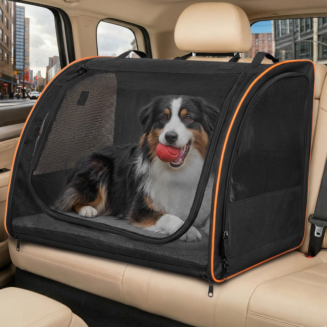 Hunde Autositz Faltbare Transportbox für Reise, Hundetragetasche Katzentragetasche Pet Carrier Trans