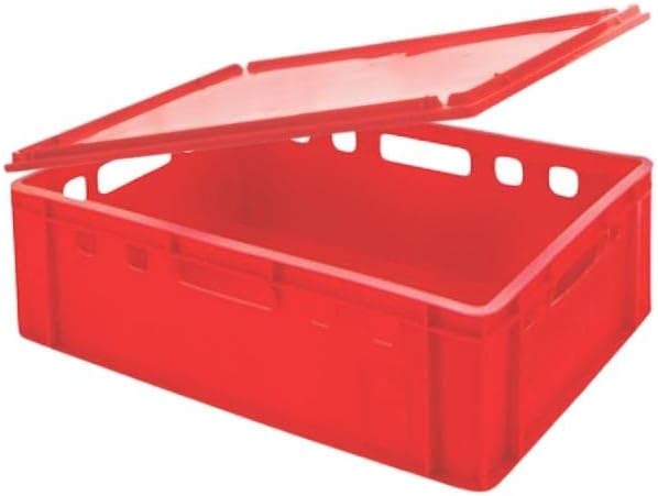 PROREGAL CHEFGASTRO Eurobehälter Fleischerkasten E2 | HxBxT 20x40x60cm | 41 Liter | Rot | Fleischerk