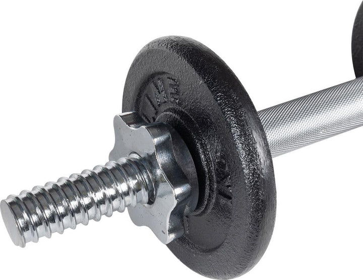 Bodyline Chrom-Lenkerstange mit Ringmutter für Gusseisenscheiben — Länge 33 cm — Durchmesser 25 mm —