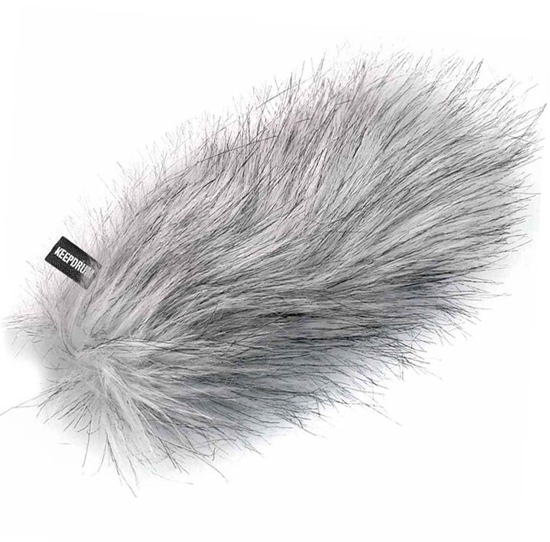 keepdrum Fell-Windschutz WS-WH Windschield für Richtrohr Mikrofone NTG-1, NTG-2 und Videomic Kamera-