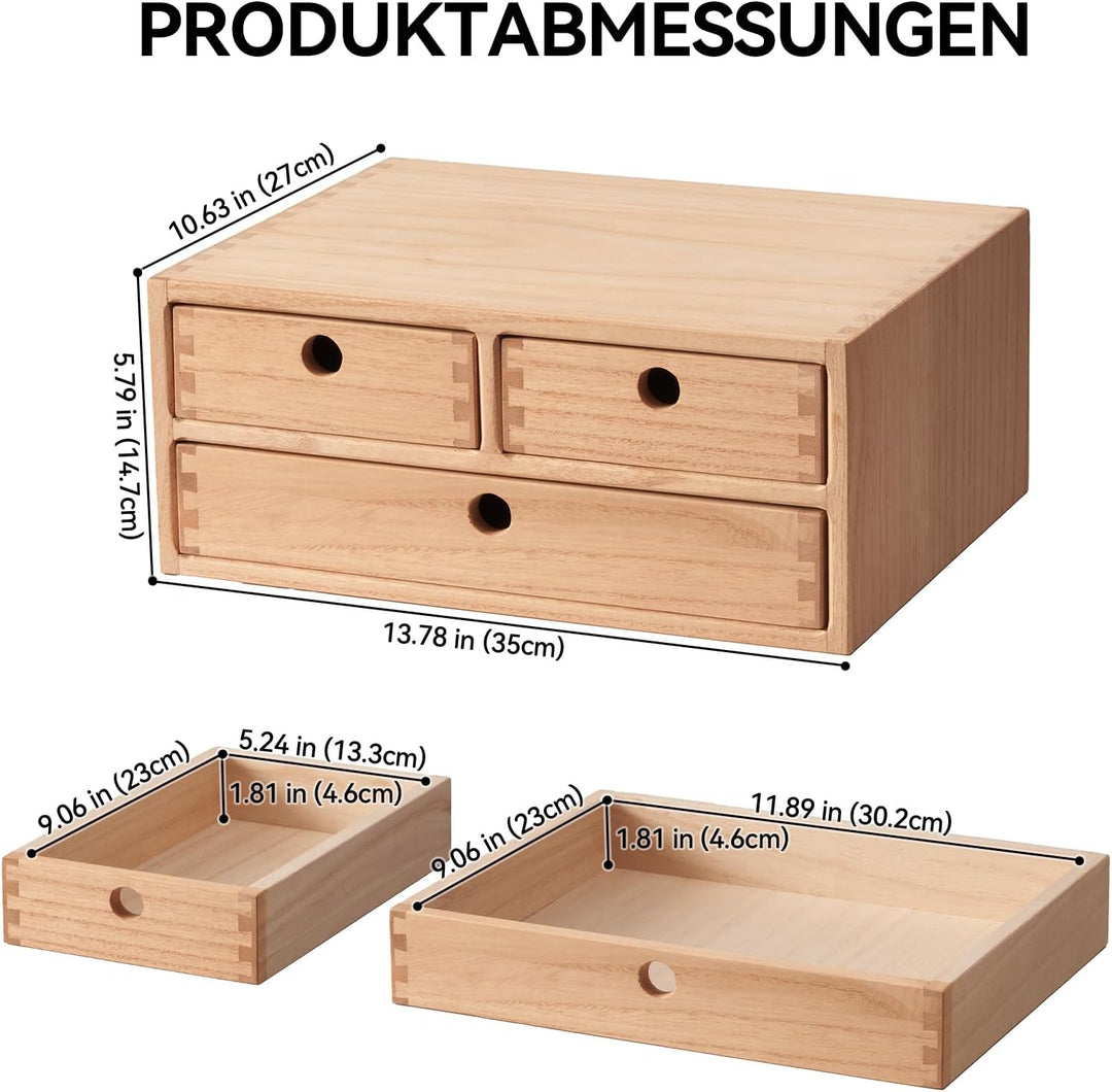 KIRIGEN Schreibtisch-Organizer aus Holz Bürobedarf Ablage aufgeräumt Aufbewahrungsregal Schrank Schm