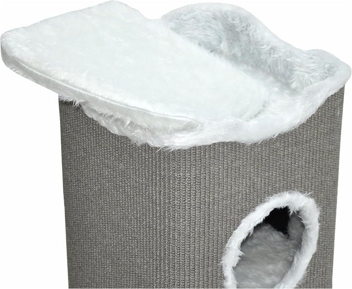 nanook Kratztonne Kratzbaum Katzenkratzbaum Toni für Katzen, 74 cm, robust und stabil, mit 2 Höhlen,