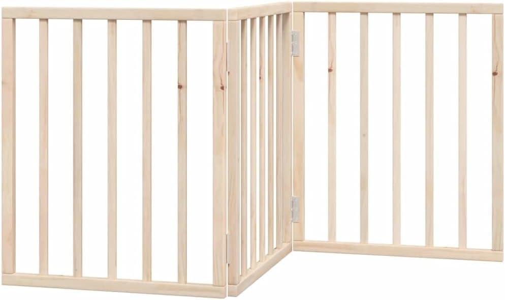 vidaXL Hundetor 3-TLG., Hundegitter Faltbar Pflegeleicht, Schutzgitter für Wohnzimmer Küche Treppe,