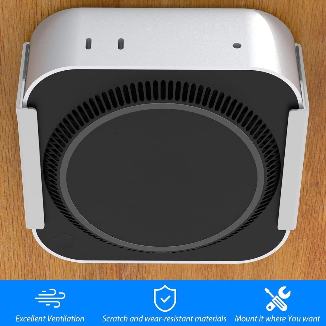 Mac Mini Halterung, VESA Halterung für Mac Mini M4 2024, Wandhalterung Untertisch Halterung aus Meta