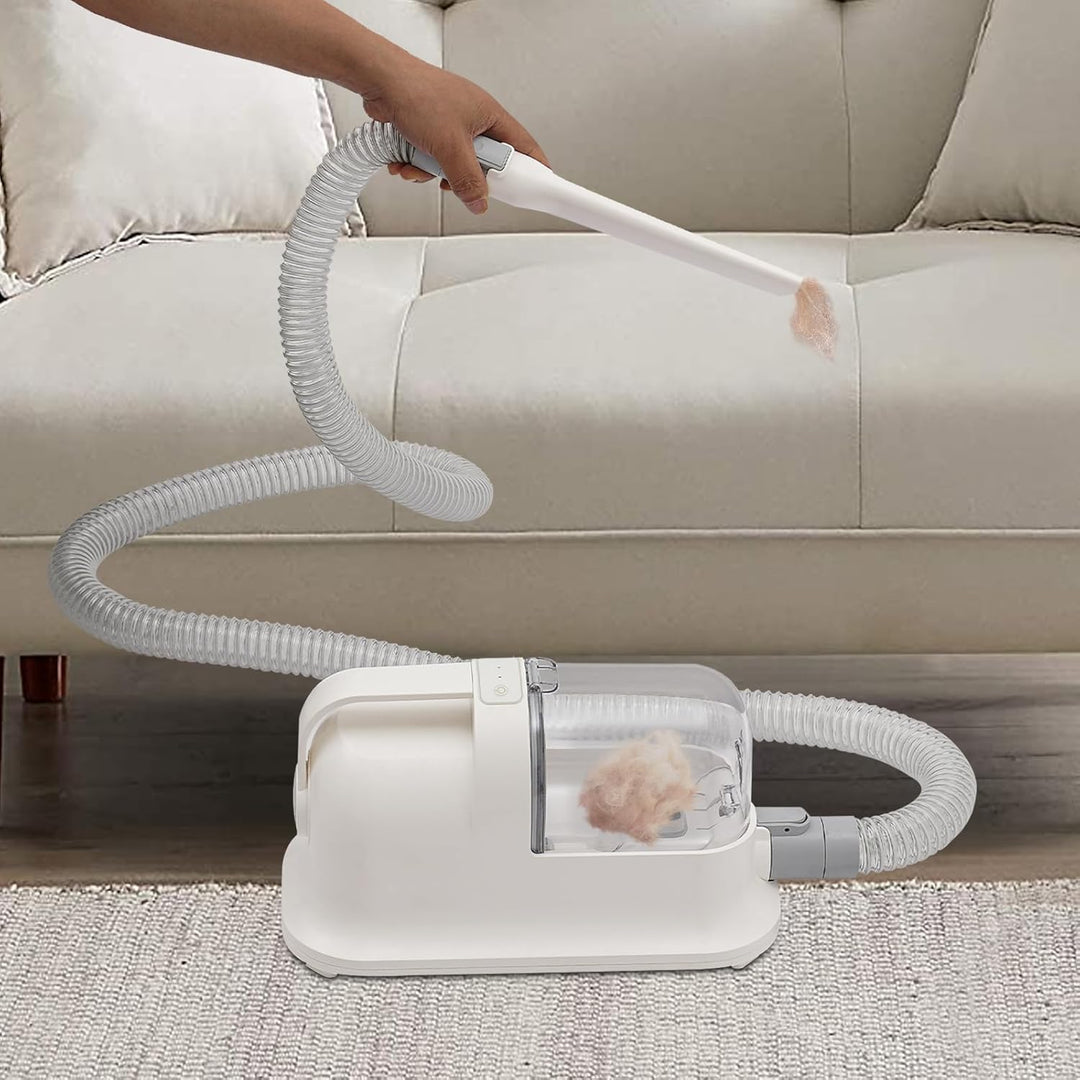 3 in 1 Hundeschermaschine mit Staubsauger, 350W Leise Schermaschine, Haustierpflegeset für Hund &amp; Ka