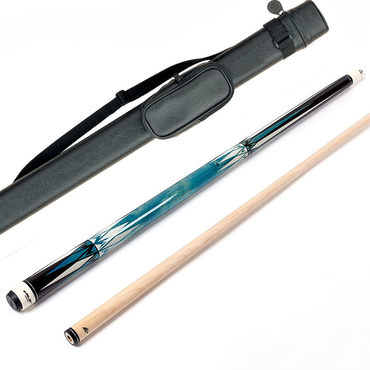 Riley American Pool Queue, 147 cm, 13 mm Spitze, komplett mit Hartschalenkoffer Blau Mit Koffer, Bla