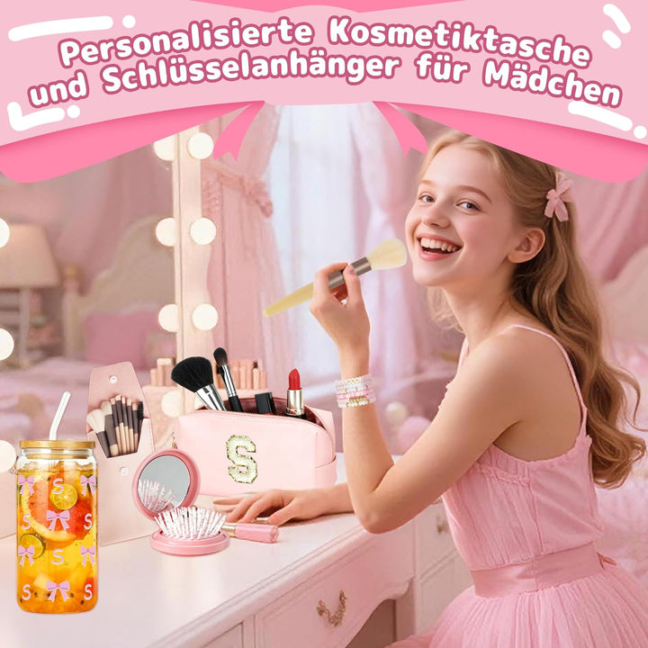 Geschenke für Mädchen Teenager 9 10 11 12 13 14+ Jahre, Geburtstagsgeschenk für Mädchen Glasbecher,