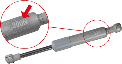 2 x SO-TECH® Kesseböhmer Kompressionsfeder Lift-O-Mat (verstärkte Ausführung) 200N (215N) für HSB
